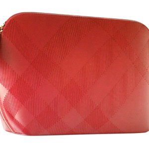 Burberry Beauty Red Pouch Cosmetic Bag Travel Case New in Box
